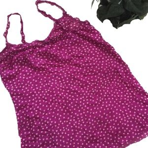 New York & Company Purple Silk Night Gown